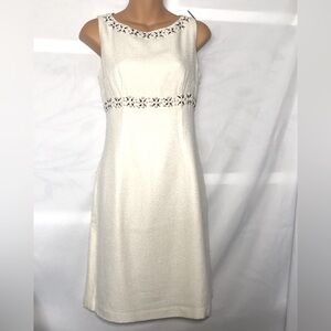 Elegant Eggshell White Sleeveless Dress